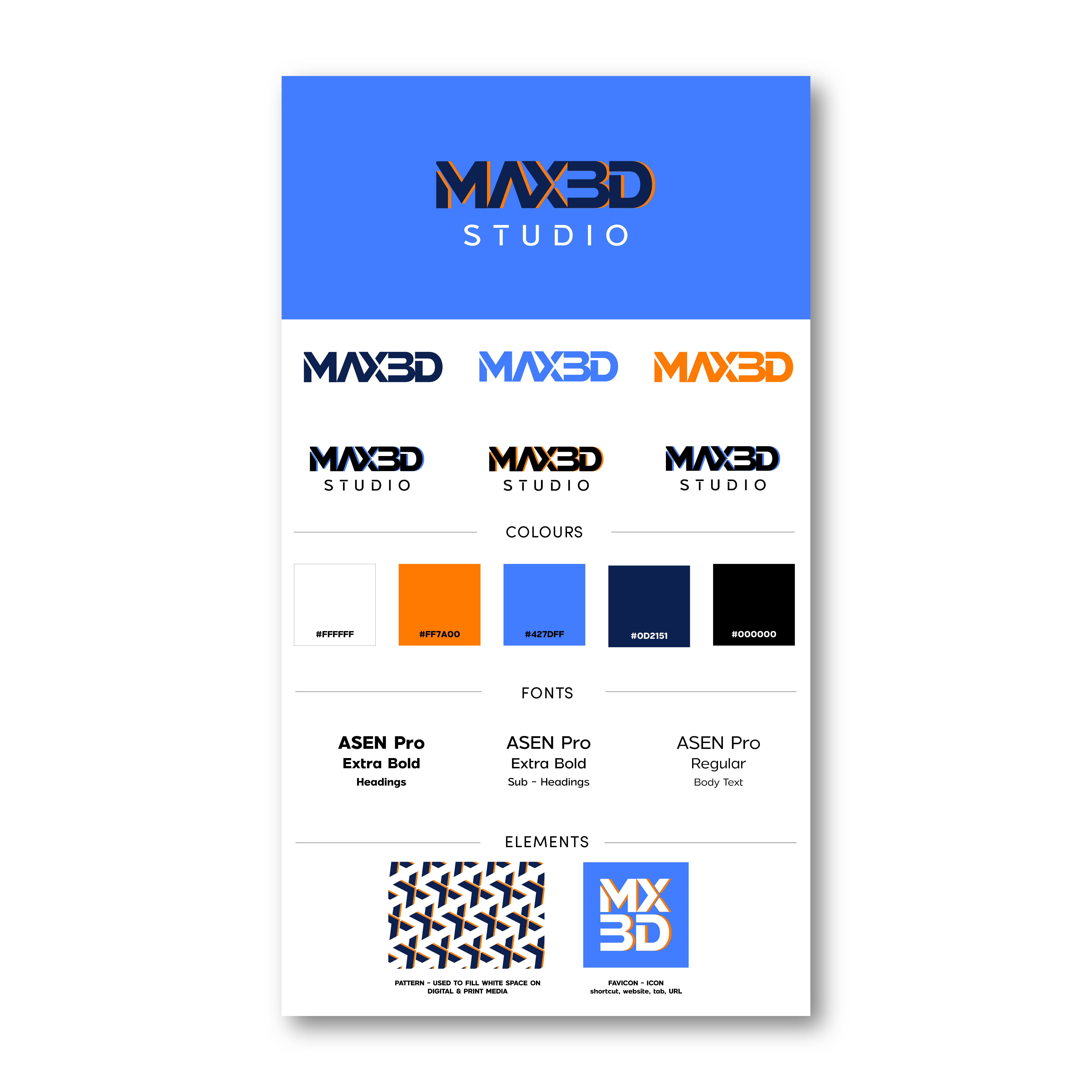 MAX3D Studio Branding Guide Design